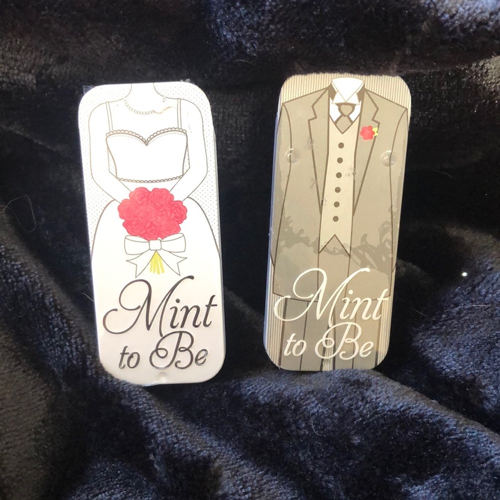 Bride and groom mints